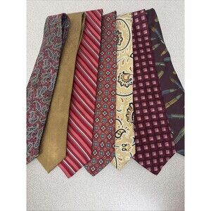 Vintage Lot Of 7 Silk Necktie, Ties, Tie, Isaco, Murano, Harve Benard, Jones NY